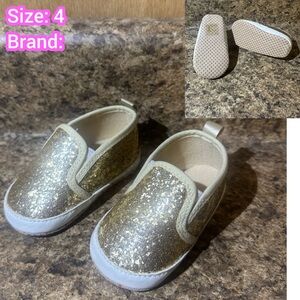 Gold Glitter Kids Shoes